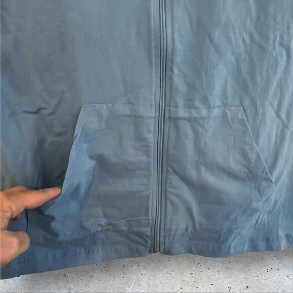 Jay Day Womens Activewear Set 2X Blue Zip Up Jacket Elastic Waist Cropped Pants - Picture 5 of 13